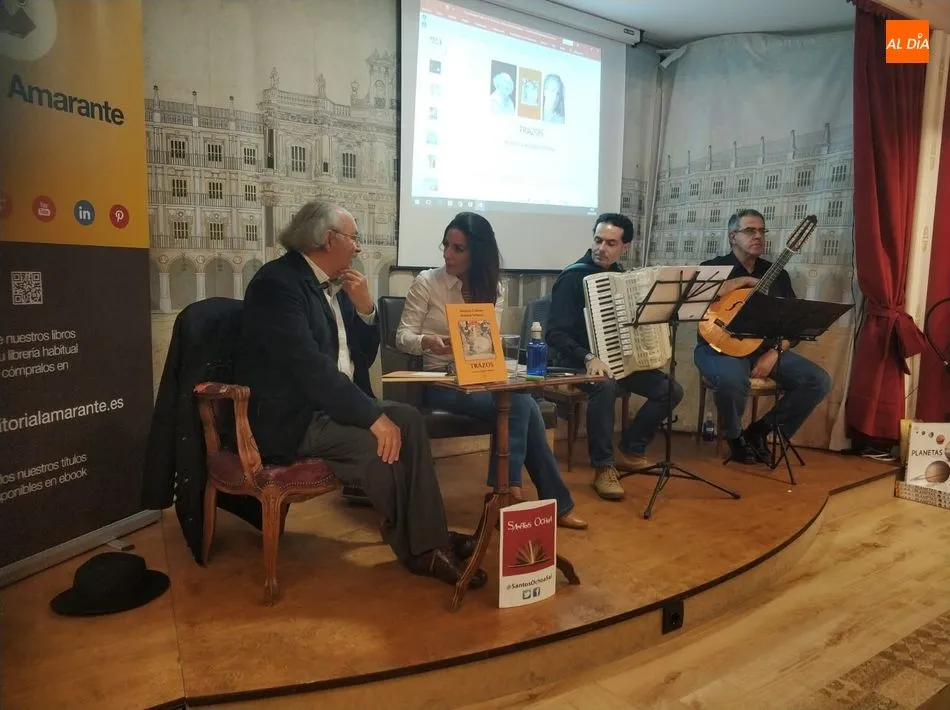 Foto 3 - El poemario Trazos ve la luz de la mano de Antonio Colinas y M&oacute;nica Velasco