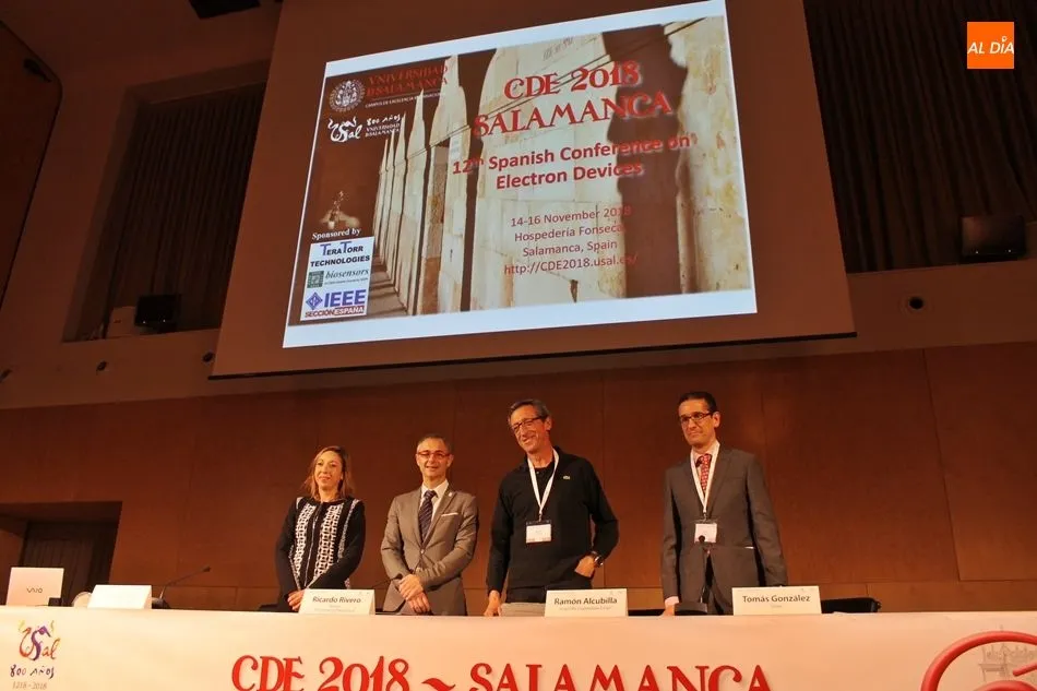 De izq. a dcha., Susana Pérez, Ricardo Rivero, Tomás González y Ramón Alcubilla, en la inauguración del congreso