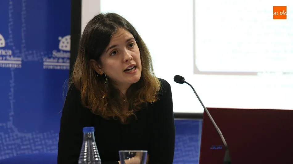 María López Villarquide en la Sala de la Palabra / Foto: Alberto Martín.
