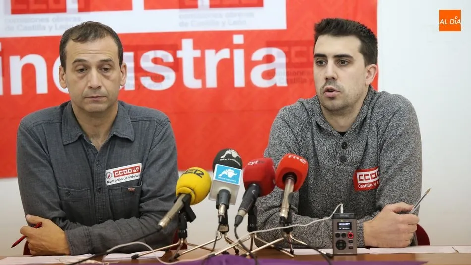 José Fernando Luengo y Carlos García Nieto, responsables del sector en CCOO. Foto: Alberto Martín