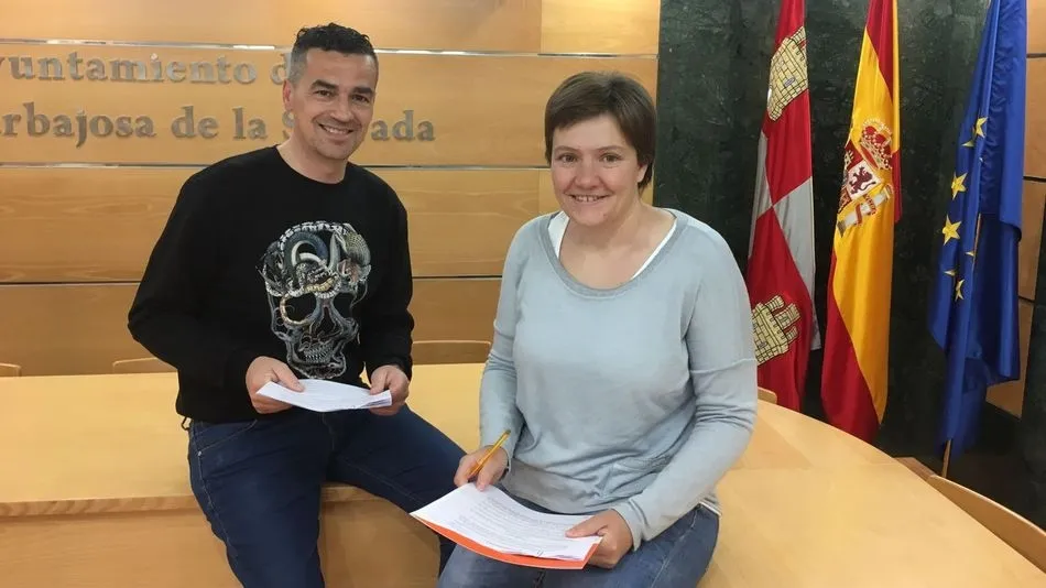 Jesús Luis de San Antonio y Olga Voces, concejales de Ciudadanos Carbajosa