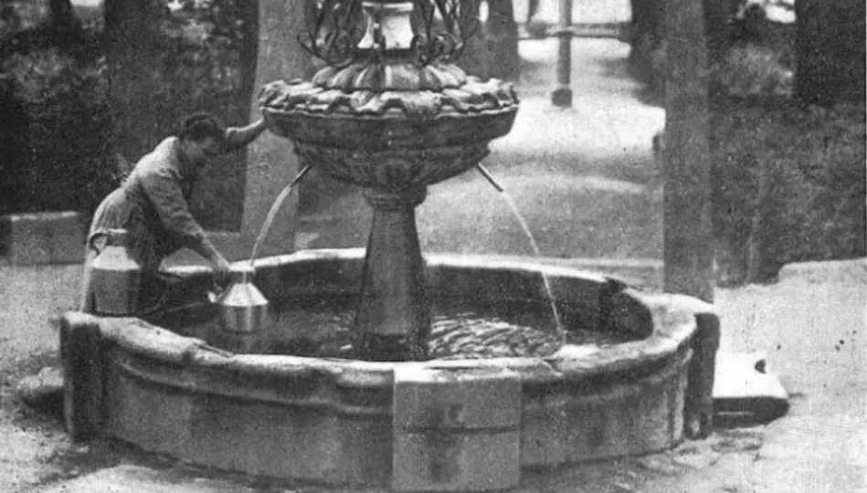 La fuente del Campo de San Francisco a principios del XX