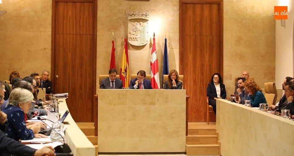 Un momento del pleno extraordinario del Ayuntamiento de Salamanca. Foto: Alberto Martín