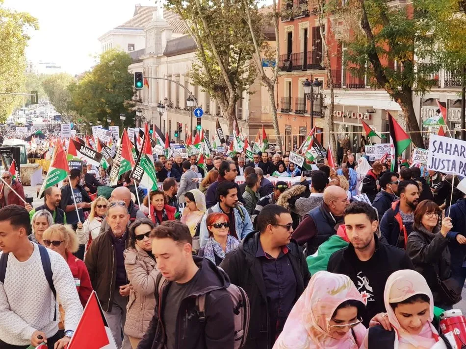 Foto 2 - Salmantinos se manifiestan en Madrid en defensa del S&aacute;hara Occidental