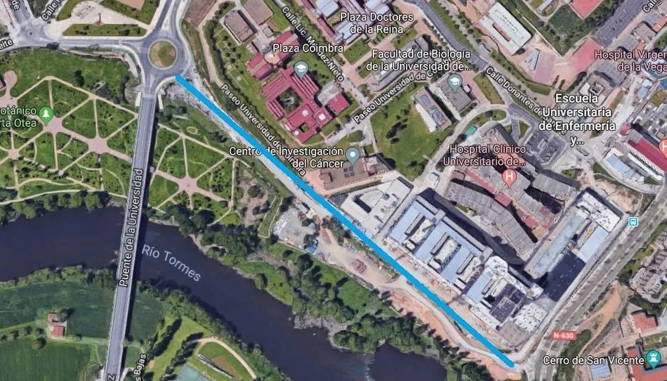 Planos del nuevo vial que será el principal acceso al Hospital