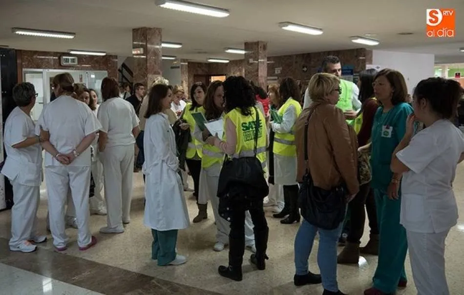 El Sindicato de Enfermería SATSE en el hospital de Salamanca.