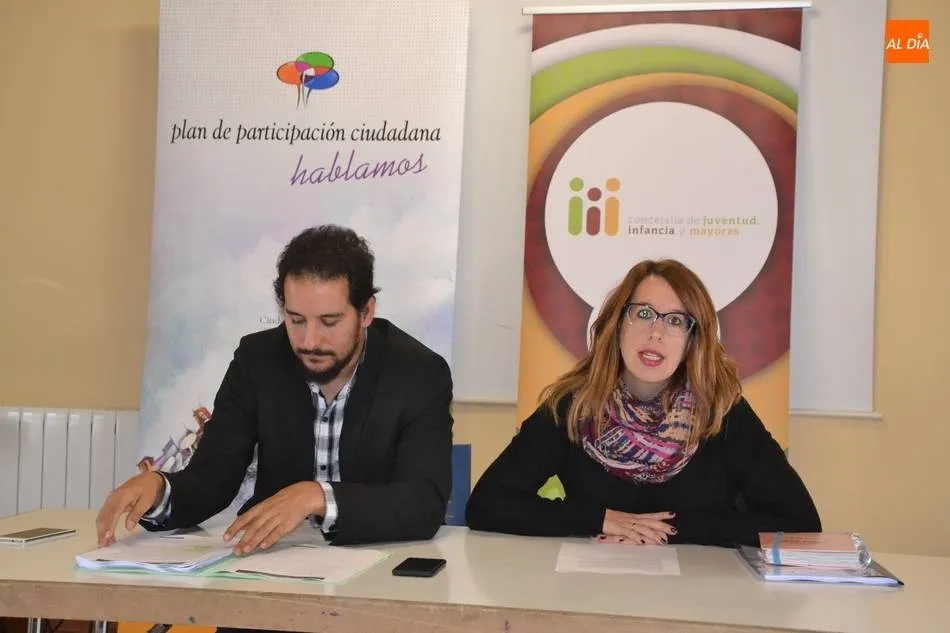 Domingo Benito y Alejandra Méndez, el día de la presentación del Plan