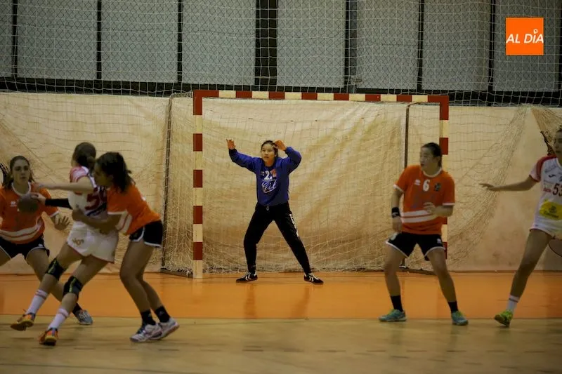 Acción del partido disputado esta tarde en el Río Tormes