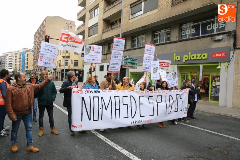 Integrantes de CCOO en una manifestación anterior relacionada con esta empresa