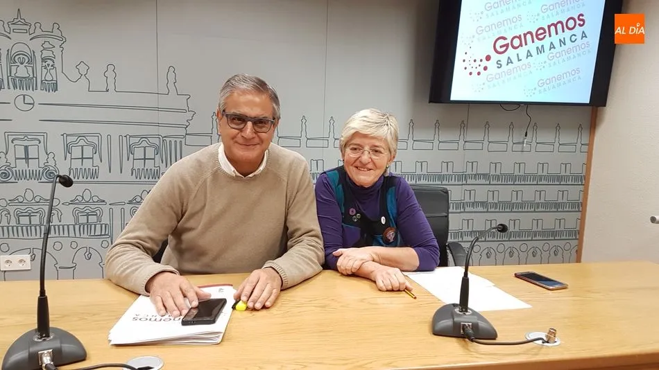 Gabriel Risco y Pilar Moreno, ediles de Ganemos Salamanca