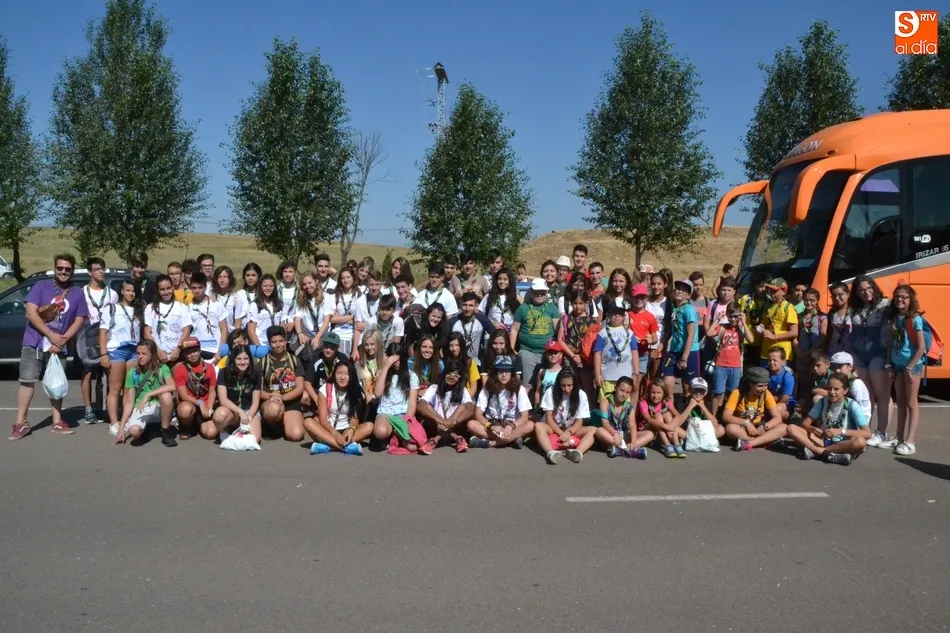 Participantes en el último campamento veraniego del Grupo Scout