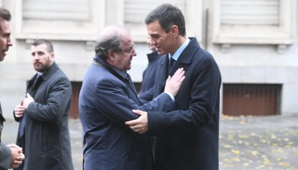 Juan Vicente Herrera, presidente de Castilla y León, y Pedro Sánchez, presidente de España, en un reciente encuentro en Valladolid