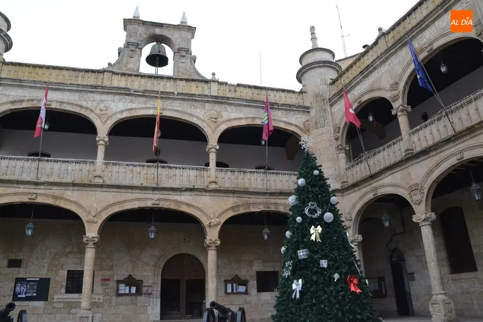 Foto 3 - Colocado el &Aacute;rbol de Navidad de la Plaza Mayor, que estrena posici&oacute;n  