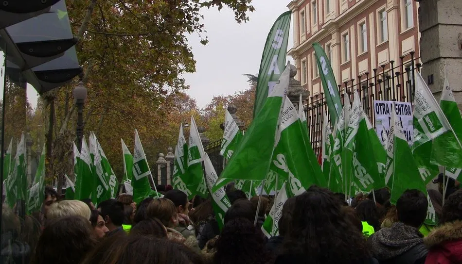 Imagen de unas de las movilizaciones de SATSE Castilla y León