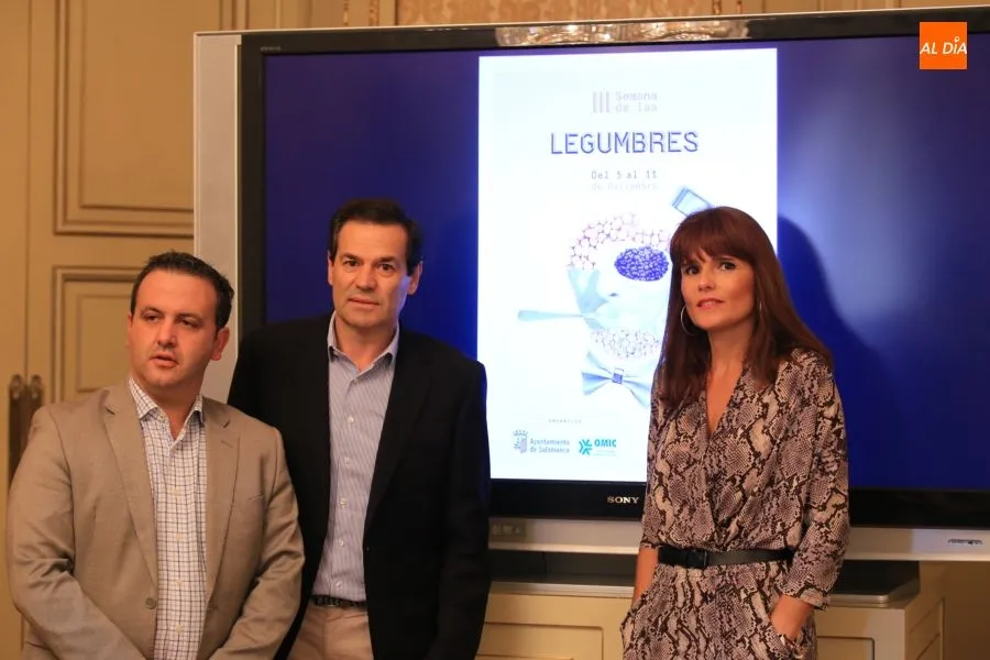 Francisco Javier García, Nicolás Armenteros y Almudena Parres presentando la III Semana de las Legumbres. Fotos: Alberto Martín