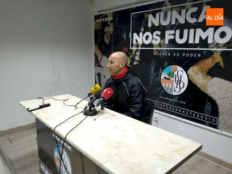 Calderón, en la rueda de prensa previa al partido. / Carlos Cuervo