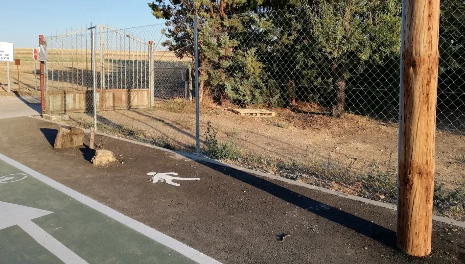 Uno de los tramos de este carril bici en Cabrerizos