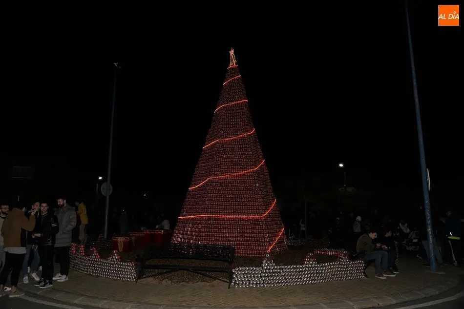 Foto 10 - Villoruela abre la Navidad con un original &aacute;rbol solidario