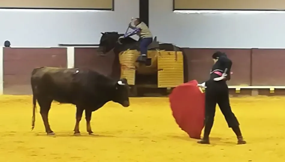 Imagen de la tienta del año pasado que contó con ganado de Adolfo Martín