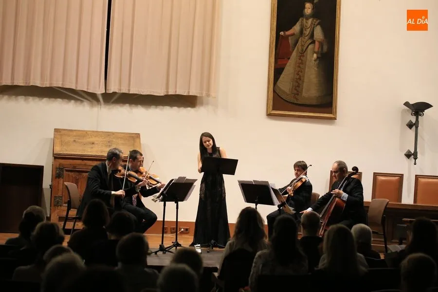 El Cuarteto Granados y la soprano Alicia Amo / Foto: Alberto Martín.