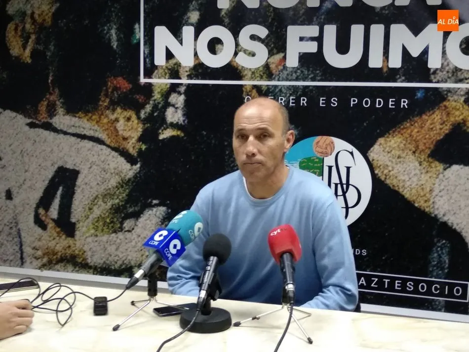 Calderón, en la rueda de prensa previa al partido. / Carlos Cuervo