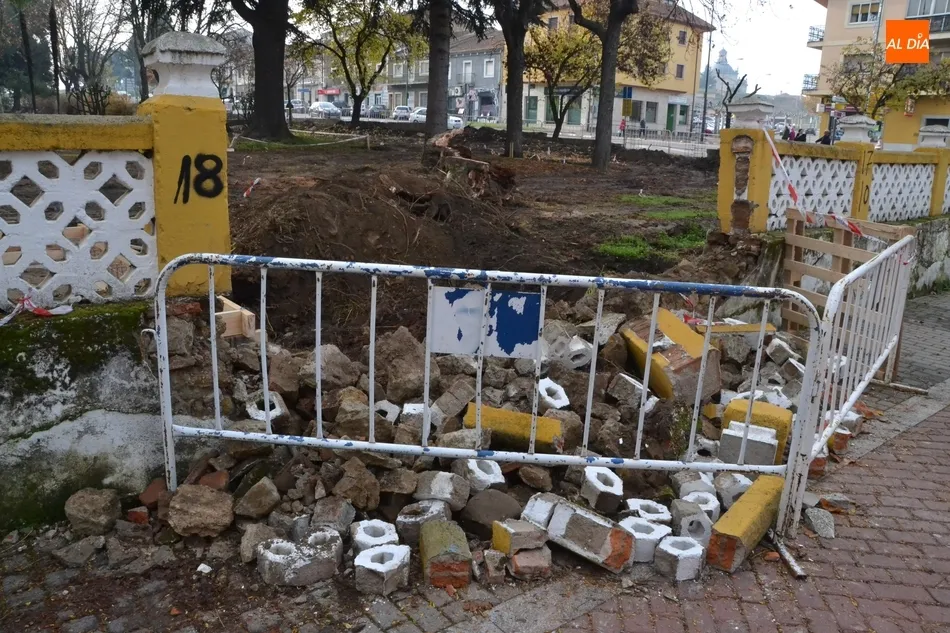 Foto 6 - Cede parte del muro del Parque La Florida al retirar una acacia en mal estado  