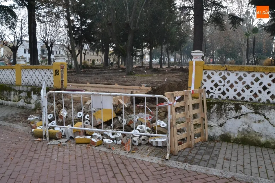 Cede parte del muro del Parque La Florida al retirar una acacia en mal estado  