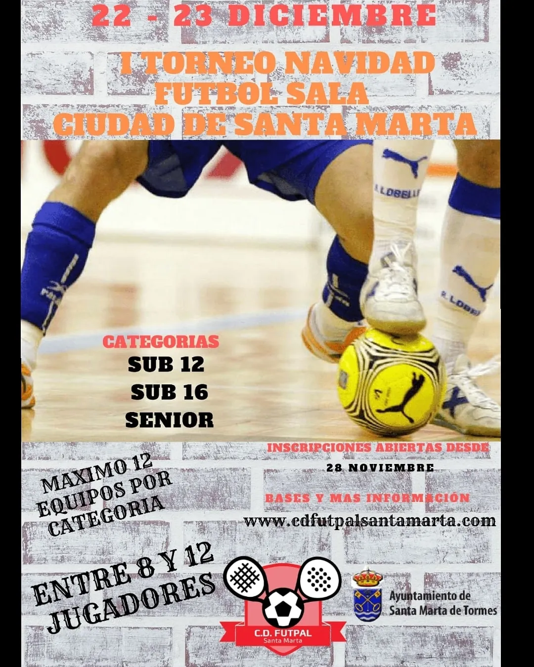 Foto 2 - Santa Marta acoge su I Torneo de F&uacute;tbol Sala los d&iacute;as 22 y 23 de diciembre