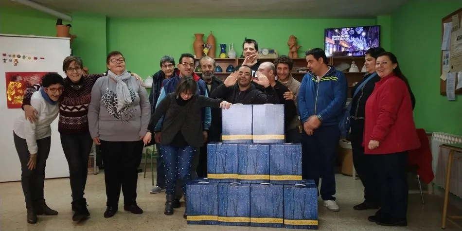 Los alumnos del Centro Ocupacional recibieron sus cestas navideñas