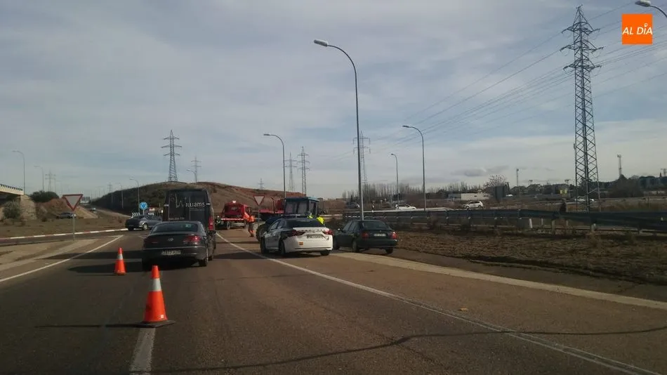 Accidente de tráfico junto al Estadio Helmántico