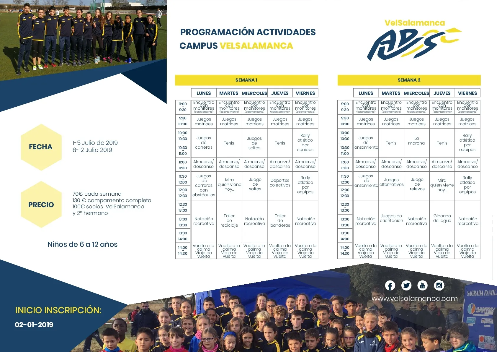Foto 2 - El Club de Atletismo VelSalamanca impulsar&aacute; este verano su I Campus Deportivo