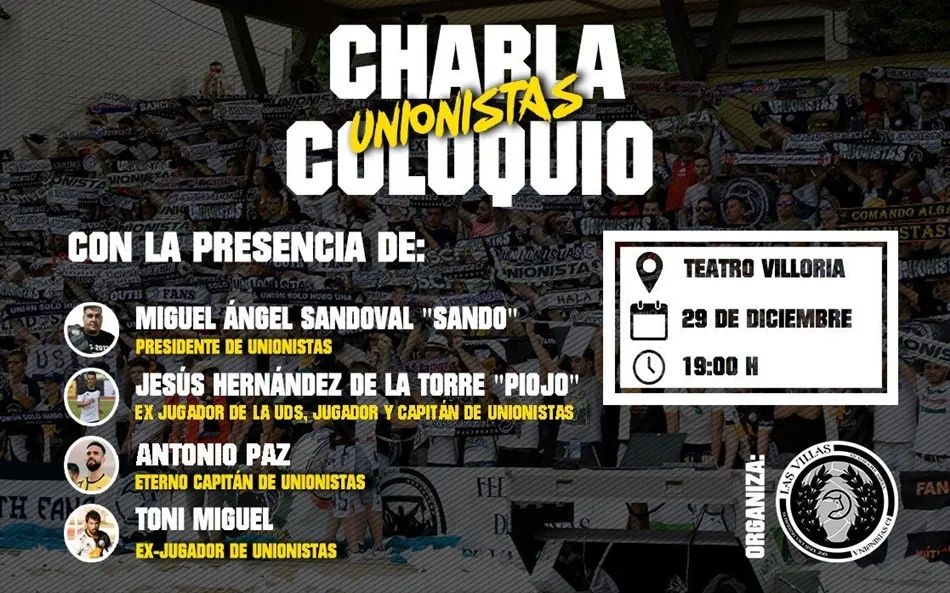 Foto 2 - Piojo y Sando charlar&aacute;n sobre Unionistas CF en Villoria este s&aacute;bado