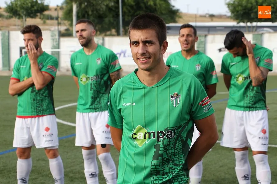 Fuster en la presentación del CD Guijuelo a principio de temporada