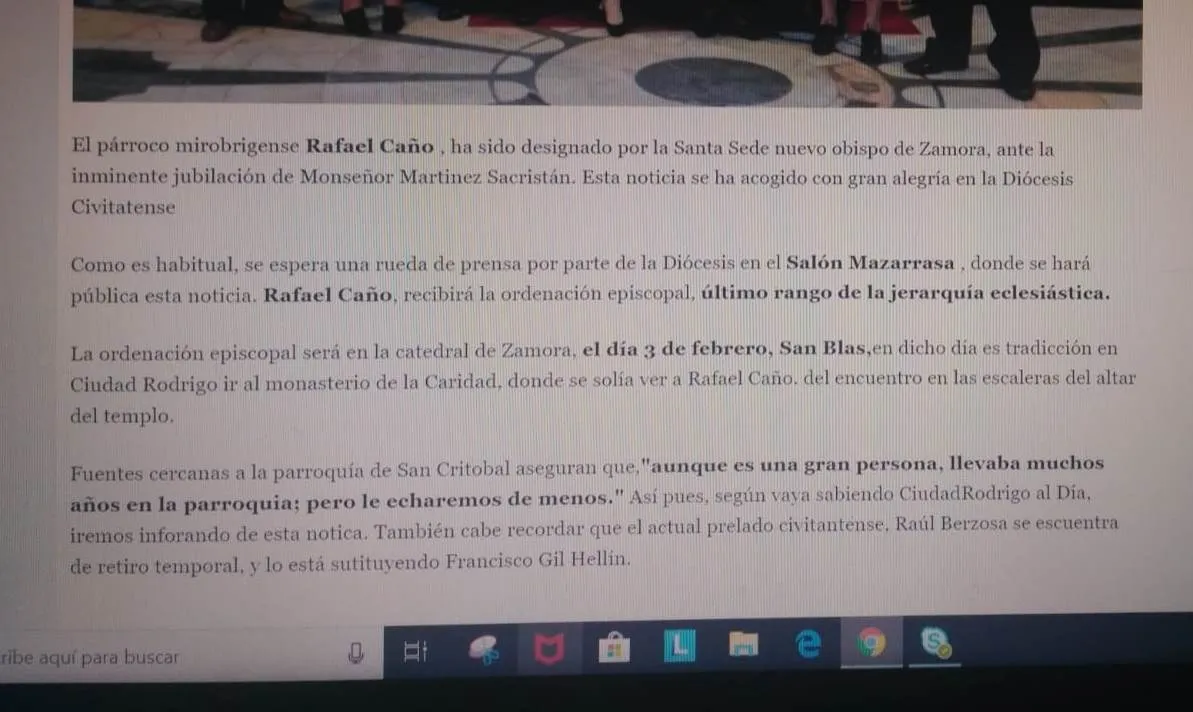 Foto 2 - No, Alberto Mart&iacute;n no vuelve al Ciudad Rodrigo ni Rafa Ca&ntilde;o va a ser el Obispo de Zamora  