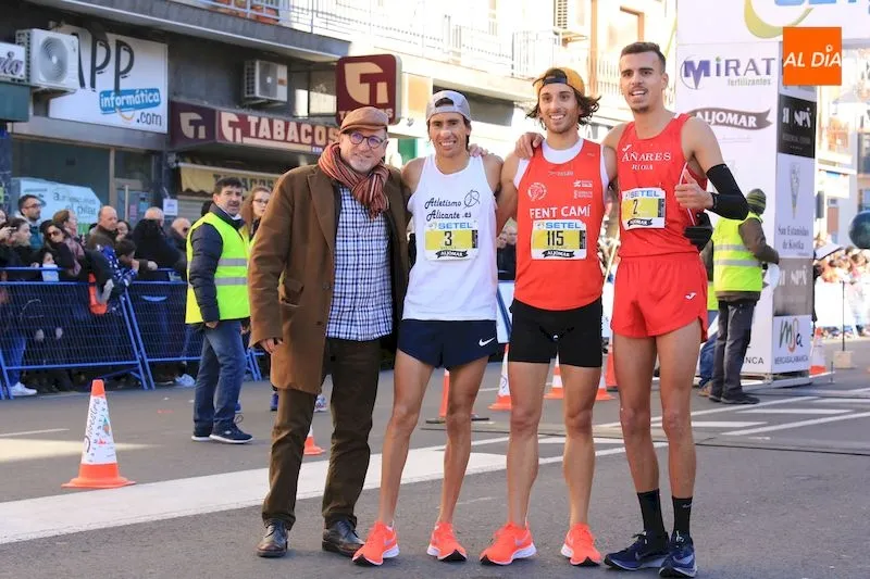Tres primeros clasificados de la categoría masculina en la modalidad absoluta