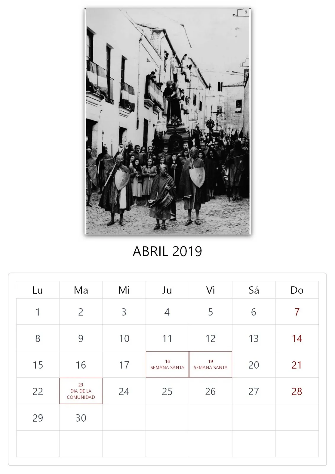 Foto 10 - Creados dos calendarios de 2019 con im&aacute;genes hist&oacute;ricas y actuales de Ciudad Rodrigo  