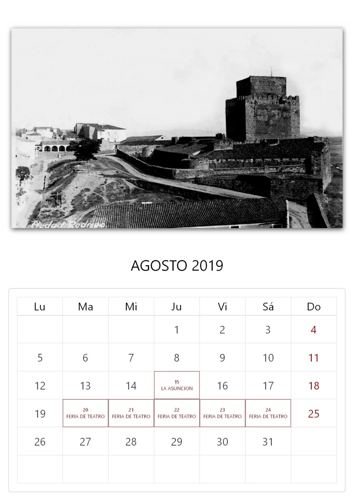 Foto 6 - Creados dos calendarios de 2019 con im&aacute;genes hist&oacute;ricas y actuales de Ciudad Rodrigo  
