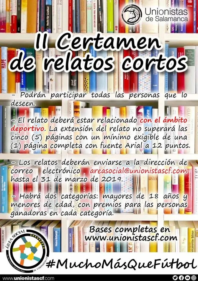 Foto 2 - Unionistas&nbsp;convoca&nbsp;su&nbsp;II&nbsp;Certamen de Relatos Cortos  