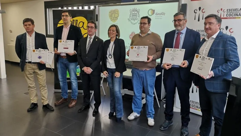 La consejera Milagros Marcos, durante la entrega de premios al mejor jamón de Castilla y Léon