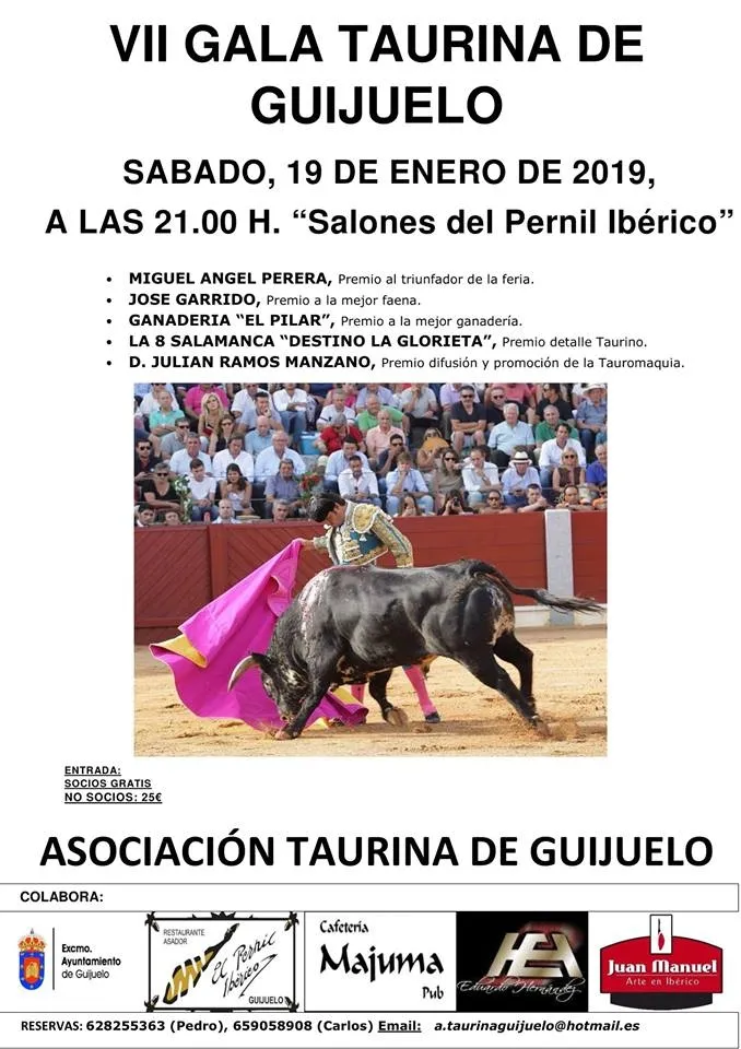 Foto 2 - La VII Gala Taurina de Guijuelo se celebra el pr&oacute;ximo 19 de enero