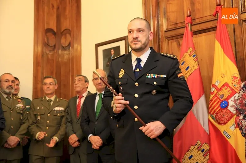 Luis Jesús Esteban Lezaún durante la toma de posesión