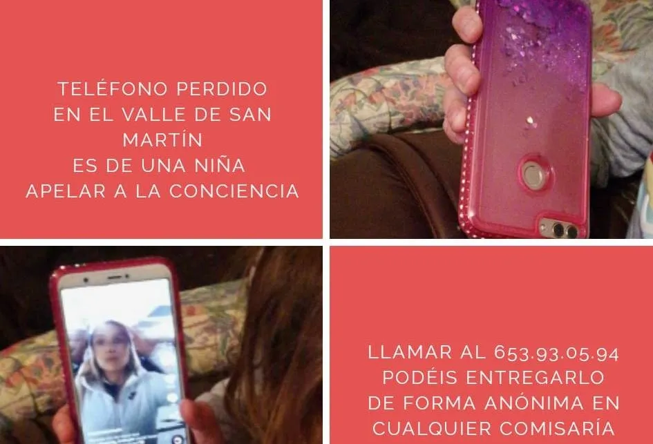 Se pide ayuda para localizar el móvil de una niña extraviado en la tarde del viernes  