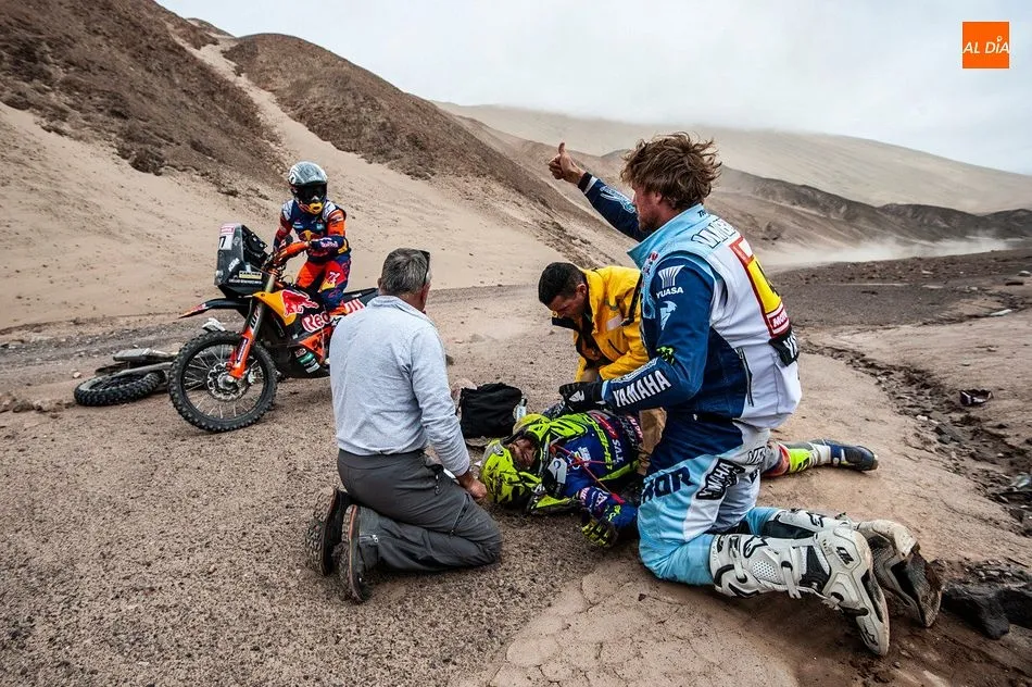 Lorenzo Santolino fue auxiliado por otros dos pilotos de la prueba