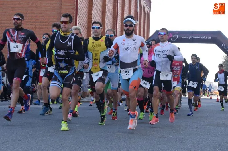 Participantes en el Duatlón de Alba de Tormes