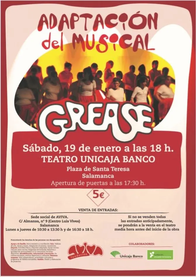 Foto 3 - La adaptaci&oacute;n del musical &lsquo;Grease&rsquo; de la Fundaci&oacute;n AVIVA regresa a Salamanca este s&aacute;bado  
