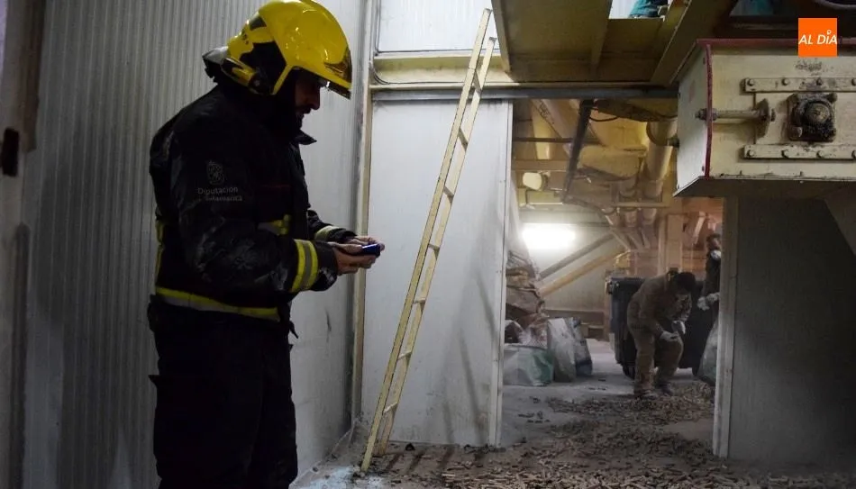 Foto 4 - Susto en Alba de Tormes por el incendio en la nave de una empresa de piensos