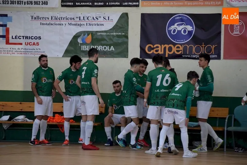 Jugadores del Piensos Durán Albense antes de disputar un partido