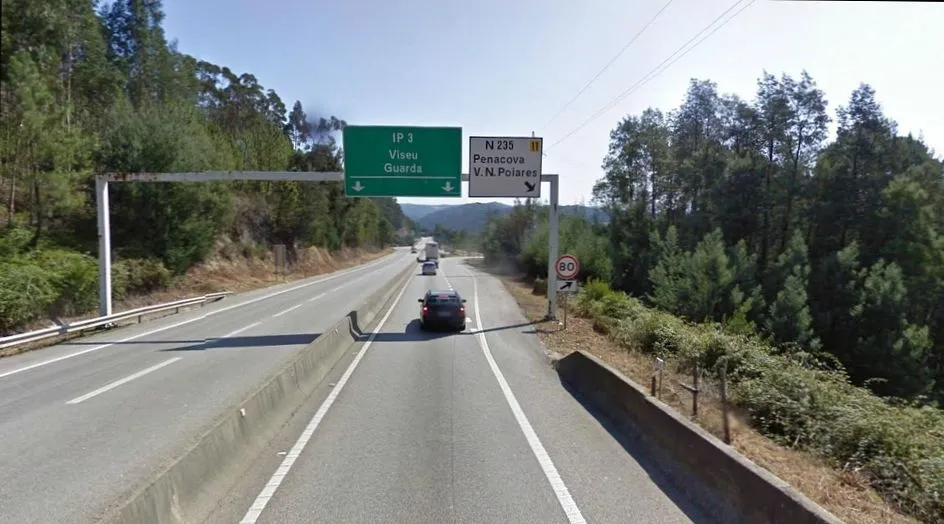 Tramo de la IP3 entre Coimbra y Viseu