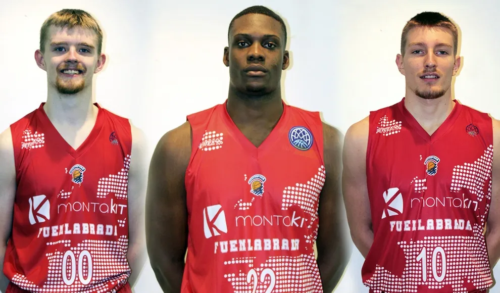 Jacob, Osas y Víctor, jugadores del CB Tormes