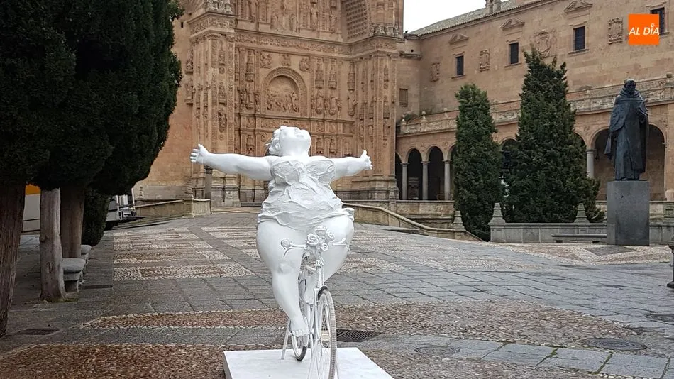 Una de las piezas instaladas en la plaza Concilio de Trento
